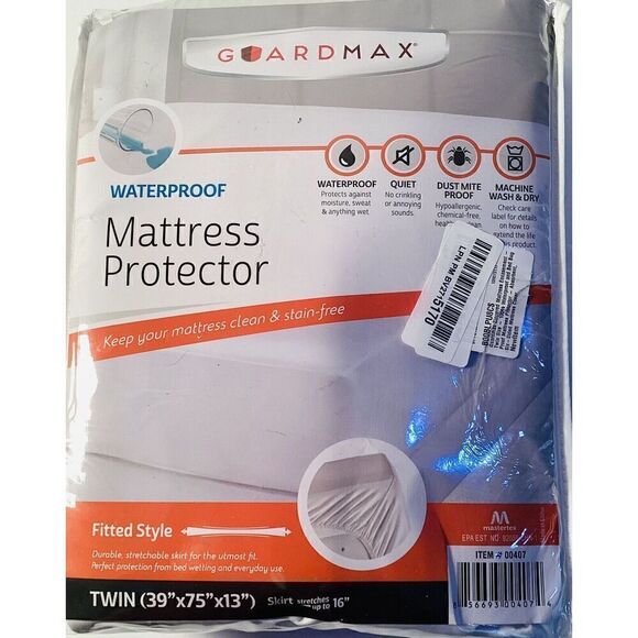 Twin Mattress Protector - Premium Waterproof and Hypoallergenic Fitted Sheet - Picture 1 of 4